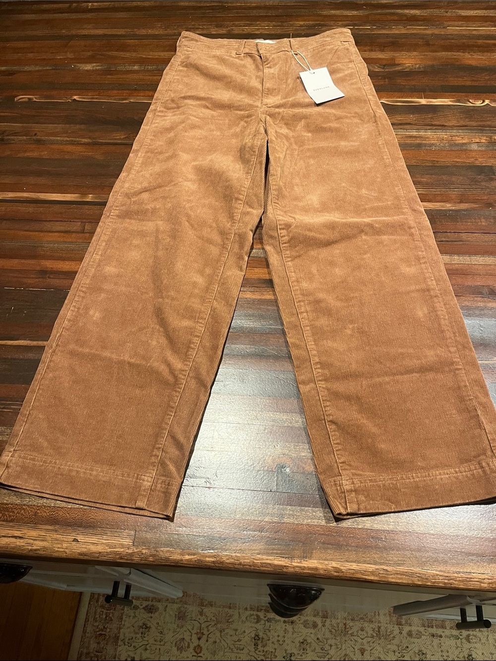 Everlane womens Corduroy wide leg Pants in Chestnut Brown size 10